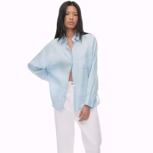 Wilfred Boyfriend Linen Shirt in Light Blue XS